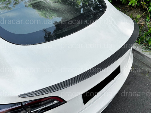 Спойлер ліп для Tesla Model 3 2017-2024 ABS пластик, колір карбон артикул 9100