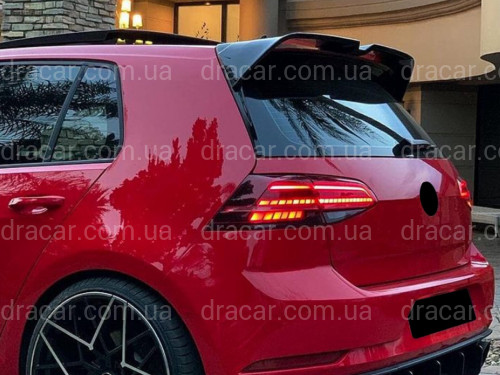 Спойлер козирок стиль Oettinger Volkswagen Golf 7 7.5 2013-2020 ABS пластик, колір чорний глянець артикул 9124