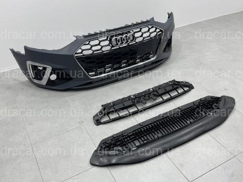 Бампер передній у зборі S-Line ХРОМ для Audi A4 B9 2020-2023 артикул 6933