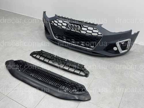 Бампер передній у зборі S-Line ХРОМ для Audi A4 B9 2020-2023 артикул 6933