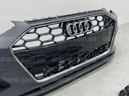 Бампер передній у зборі S-Line ХРОМ для Audi A4 B9 2020-2023 артикул 6933