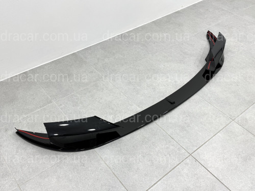 Спідниця переднього бампера спідниця M5 style BMW 5 series F10 F11 2010-2016 ABS пластик, чорний глянець артикул 5336