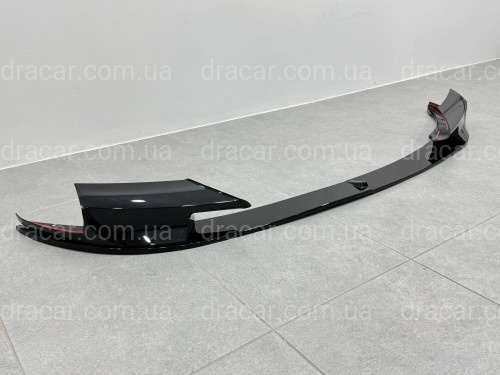 Спідниця переднього бампера спідниця M5 style BMW 5 series F10 F11 2010-2016 ABS пластик, чорний глянець артикул 5336