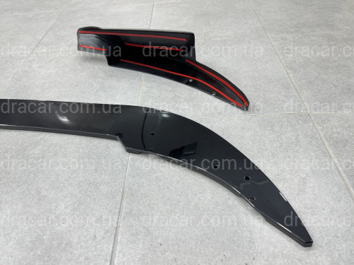 Спідниця переднього бампера спідниця M5 style BMW 5 series F10 F11 2010-2016 ABS пластик, чорний глянець артикул 5336