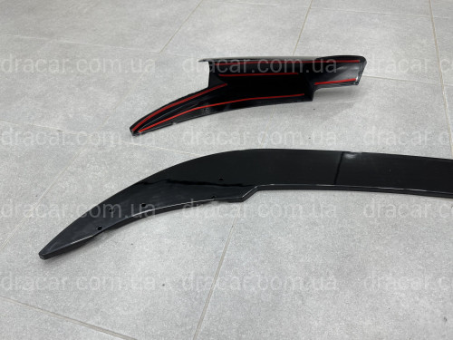 Спідниця переднього бампера спідниця M5 style BMW 5 series F10 F11 2010-2016 ABS пластик, чорний глянець артикул 5336