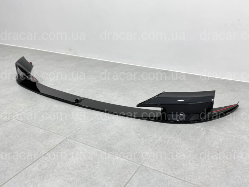 Спідниця переднього бампера спідниця M5 style BMW 5 series F10 F11 2010-2016 ABS пластик, чорний глянець артикул 5336