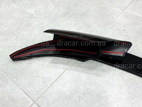 Спідниця переднього бампера спідниця M5 style BMW 5 series F10 F11 2010-2016 ABS пластик, чорний глянець артикул 5336