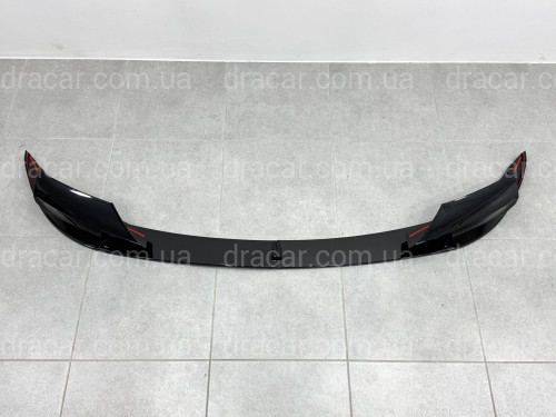 Спідниця переднього бампера спідниця M5 style BMW 5 series F10 F11 2010-2016 ABS пластик, чорний глянець артикул 5336