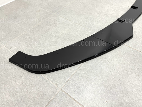 Накладка губа переднього бампера BMW 3 series F30 F31 2012-2018 абс пластик, чорний глянець артикул 1905
