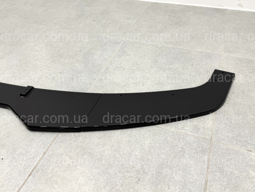 Накладка губа переднього бампера BMW 3 series F30 F31 2012-2018 абс пластик, чорний глянець артикул 1905