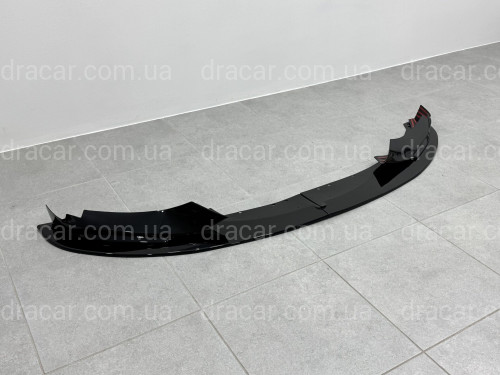 Спідниця переднього бампера M performance BMW 4 series F32 F33 F36 2013-2020 ABS пластик, чорний глянець артикул 4503