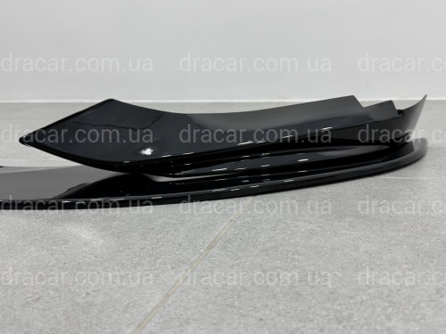 Спідниця переднього бампера M performance BMW 4 series F32 F33 F36 2013-2020 ABS пластик, чорний глянець артикул 4503