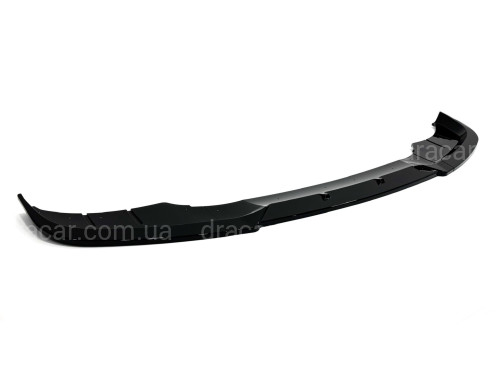 Спідниця накладка переднього бампера BMW 5 series F10 F11 LCI 2013-2016 ABS пластик, колір чорний глянець артикул 6736