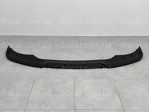 Спідниця накладка переднього бампера BMW 5 series F10 F11 LCI 2013-2016 ABS пластик, колір чорний глянець артикул 6736