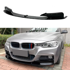 Спідниця переднього бампера спідниця M performance BMW 3 series F30 F31 2012-2018 абс пластик, чорний глянець