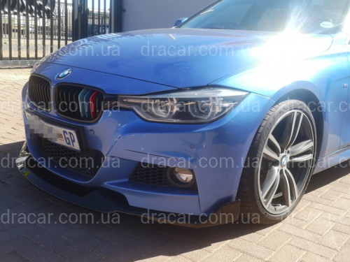 Спідниця переднього бампера MAD LIP F30 F31 2012-2018 до бампера м пакет, колір чорний глянець артикул 1700