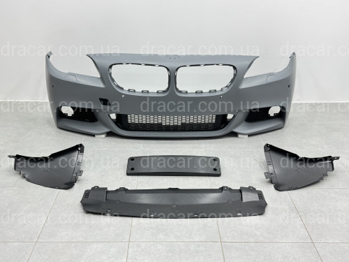 Передній бампер у зборі M Paket BMW 5 Series F10 F11 2010-2013 (під омивачі / з отворами під парктроніки / з отворами туманок) артикул 7923