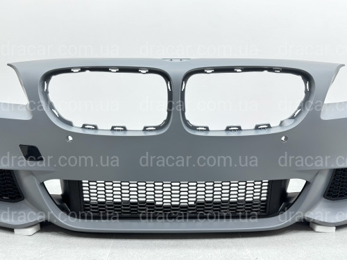 Передній бампер у зборі M Paket BMW 5 Series F10 F11 2010-2013 (під омивачі / з отворами під парктроніки / з отворами туманок) артикул 7923