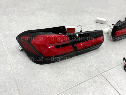 Задні LED ліхтарі стиль G30 для BMW 3 series F30 2012-2018 червоні, комплект 4шт. артикул 9303