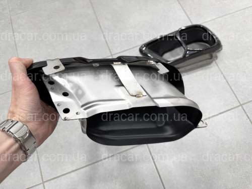 Насадки на вихлопні труби M60i LCI для BMW X5 G05/X6 G06/X7 G07 чорні артикул 9319