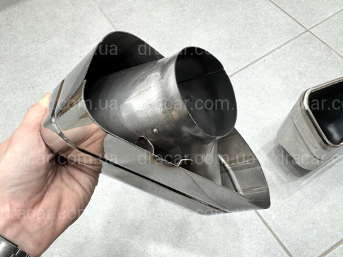 Насадки на вихлопні труби M Paket для BMW X3 G01 / X4 G02 2022-2024 хром артикул 9311