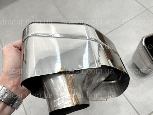 Насадки на вихлопні труби M Paket для BMW X3 G01 / X4 G02 2022-2024 хром артикул 9311