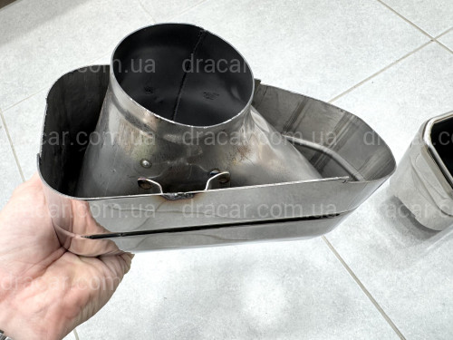 Насадки на вихлопні труби M Paket для BMW X3 G01 / X4 G02 2022-2024 хром артикул 9311