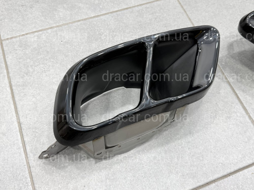 Насадки на вихлопні труби M Paket LCI для BMW X5 G05 / X6 G06 / X7 G07 чорні артикул 9325