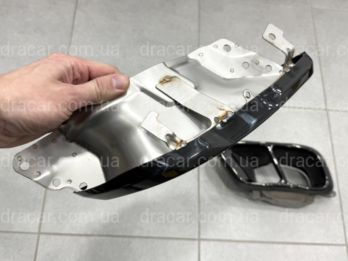 Насадки на вихлопні труби M Paket LCI для BMW X5 G05 / X6 G06 / X7 G07 чорні артикул 9325