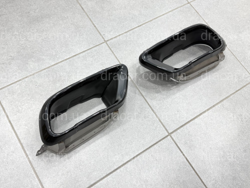 Насадки на вихлопні труби M50i для BMW X5 G05 / X6 G06 / X7 G07 чорні артикул 9323