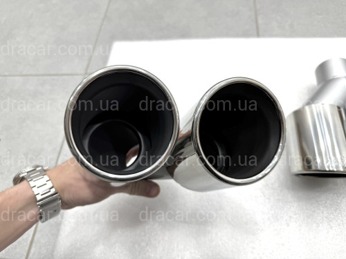 Насадки на вихлопні труби стиль M5 BMW 5 Series F10 / F11 2010-2017 хром артикул 9316