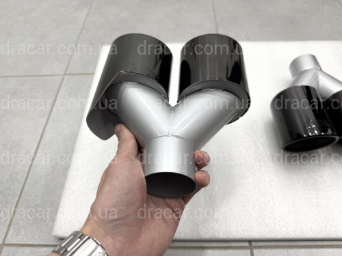 Насадки на вихлопні труби стиль M5 BMW 5 Series F10 / F11 2010-2017 чорні артикул 9315