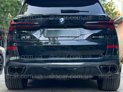 Насадки на вихлопні труби M60i LCI для BMW X5 G05/X6 G06/X7 G07 чорні артикул 9319