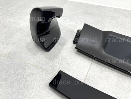 Спойлер високий Mugen RR Honda Civic 4D 2007-2011 ABS пластик, колір чорний глянець артикул 5318