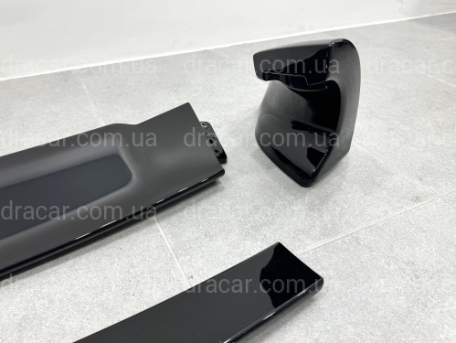 Спойлер високий Mugen RR Honda Civic 4D 2007-2011 ABS пластик, колір чорний глянець артикул 5318