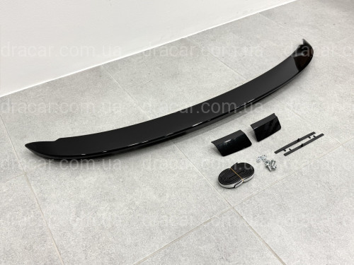 Спойлер козирок на кришку багажника Toyota Yaris 2011-2015 ABS пластик, колір чорний глянець артикул 3591