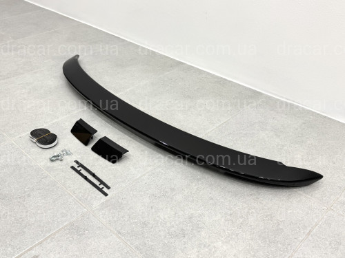 Спойлер козирок на кришку багажника Toyota Yaris 2011-2015 ABS пластик, колір чорний глянець артикул 3591