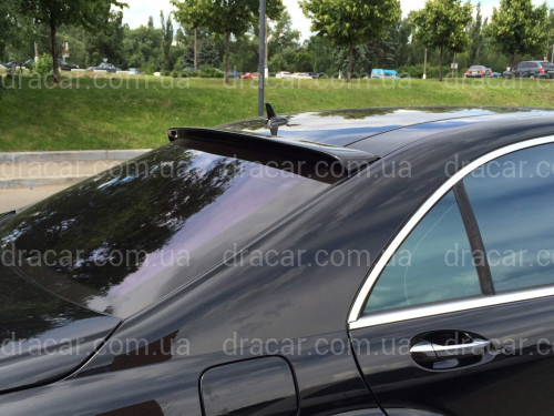 Козирок на скло Mercedes-Benz S class W221 2005-2013 ABS пластик, колір чорний глянець артикул 8365