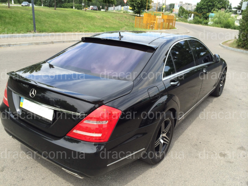 Козирок на скло Mercedes-Benz S class W221 2005-2013 ABS пластик, колір чорний глянець артикул 8365