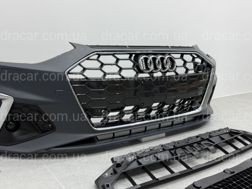 Бампер передній у зборі S-Line CHROME для Audi A4 B9 2020-2023 артикул 9443