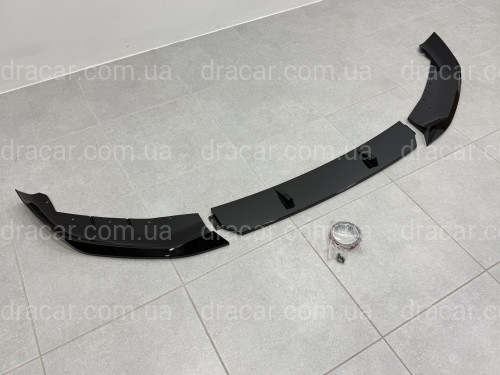 Юбка переднього бампера M Performance BMW 5 series G30 G31 2017-2020, чорний глянець артикул 2858