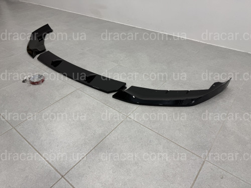 Юбка переднього бампера M Performance BMW 5 series G30 G31 2017-2020, чорний глянець артикул 2858
