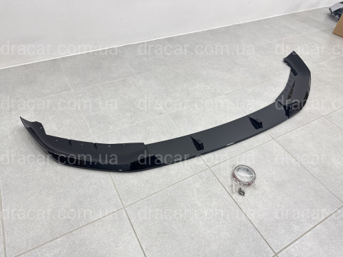 Юбка переднього бампера M Performance BMW 5 series G30 G31 2017-2020, чорний глянець артикул 2858