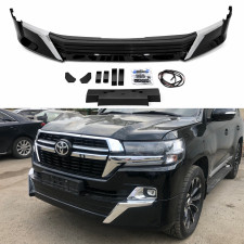 Обвіс спідниця переднього бампера Executive Lounge 2021+ для Toyota Land Cruiser 200 2016-2022, колір чорний