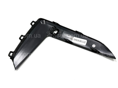 Ліва накладка решітки бампера M Performance 51118747845 для BMW 5 series G30 G31 2020-2023 рест. артикул 5750