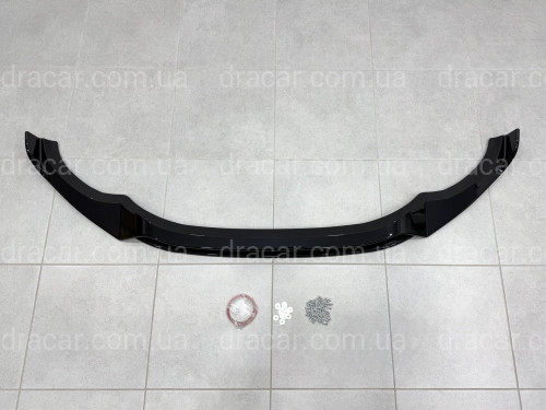 Юбка накладка переднього бампера M Performance BMW X3 G01 / X4 G02 2018-2021, ABS пластик колір чорний глянец артикул 9570