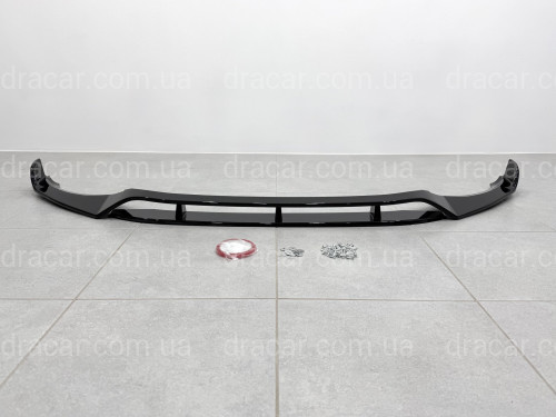 Юбка накладка переднього бампера M Performance BMW X3 G01 / X4 G02 2018-2021, ABS пластик колір чорний глянец артикул 9570