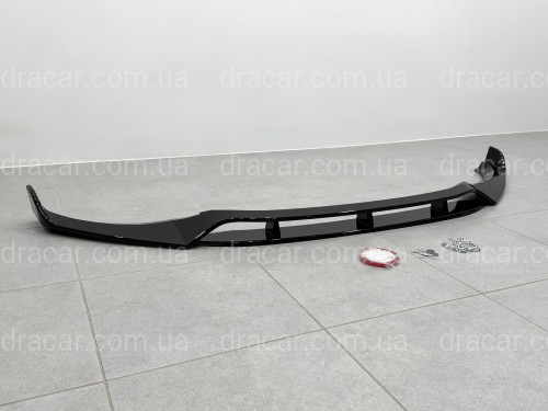 Юбка накладка переднього бампера M Performance BMW X3 G01 / X4 G02 2018-2021, ABS пластик колір чорний глянец артикул 9570
