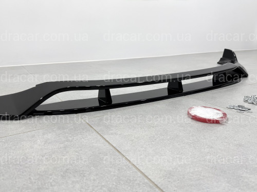 Юбка накладка переднього бампера M Performance BMW X3 G01 / X4 G02 2018-2021, ABS пластик колір чорний глянец артикул 9570