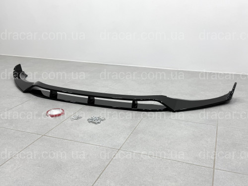 Юбка накладка переднього бампера M Performance BMW X3 G01 / X4 G02 2018-2021, ABS пластик колір чорний глянец артикул 9570